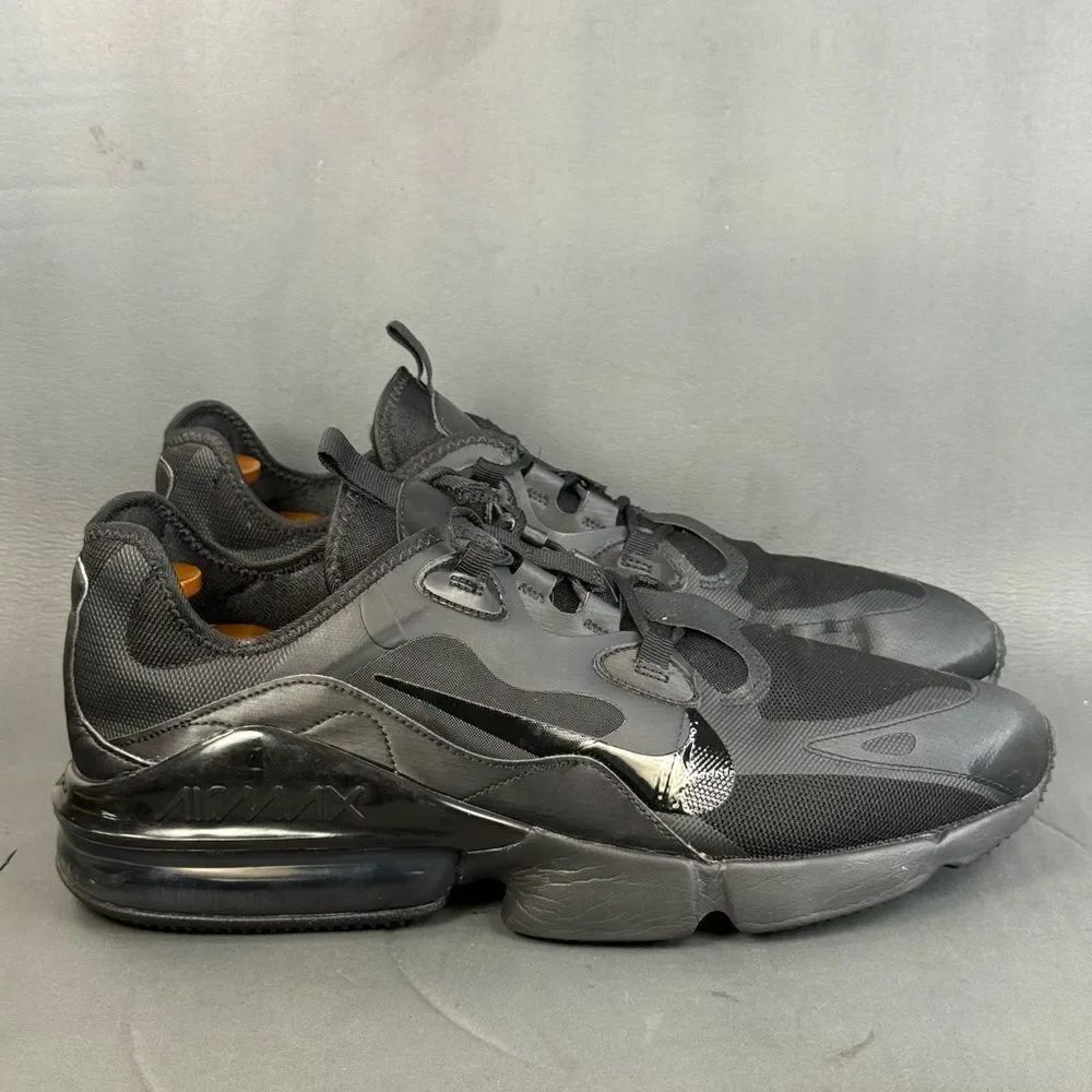 Nike Men's Air Max Infinity 2 triple black athletic sneaker shoes size 14